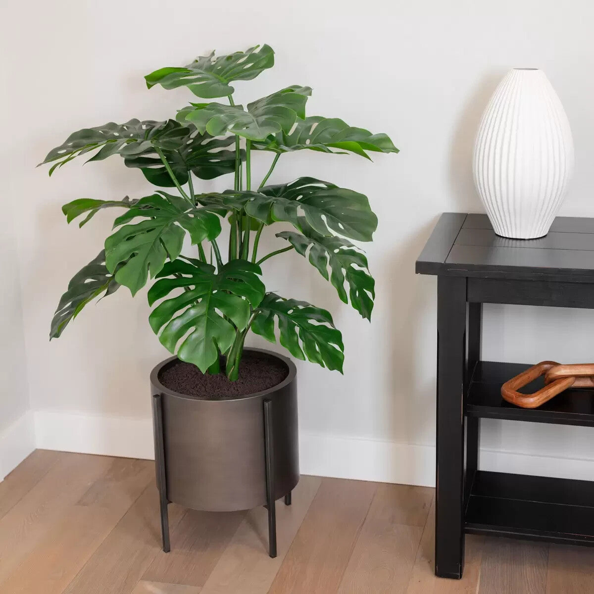 New Artificial 4Ft Monstera Plant in Stand stunning realistic looking