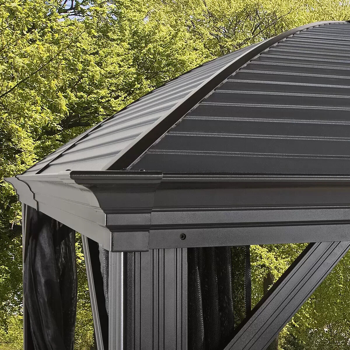 Sojag Moreno 10ft x 16ft 2.89 x 4.74m Aluminium Frame Sun Shelter Steel Roof VAT