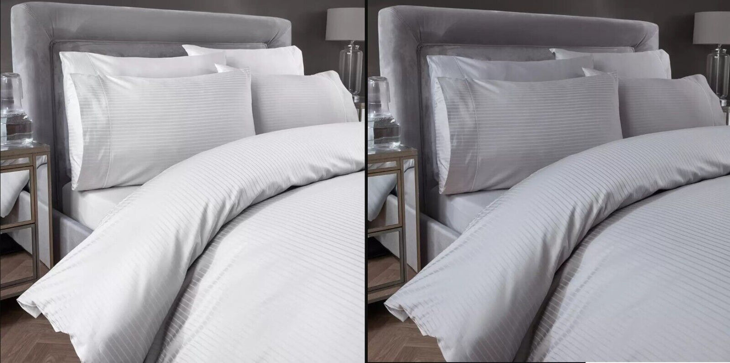 Boutique Living 800 Thread 100% Egyptian Cotton 5 Piece Bed Set, King WHITE/GREY
