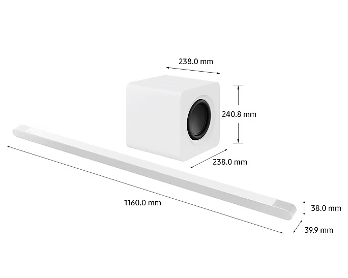 NEW Samsung HW-S801B 3.1.2 Ch 330W Soundbar Wireless Subwoofer with Bluetooth
