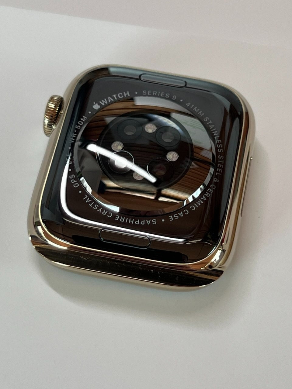 Apple Watch Series 9 Cellular 41 mm Gold St Steel Case Clay Sports band M/L