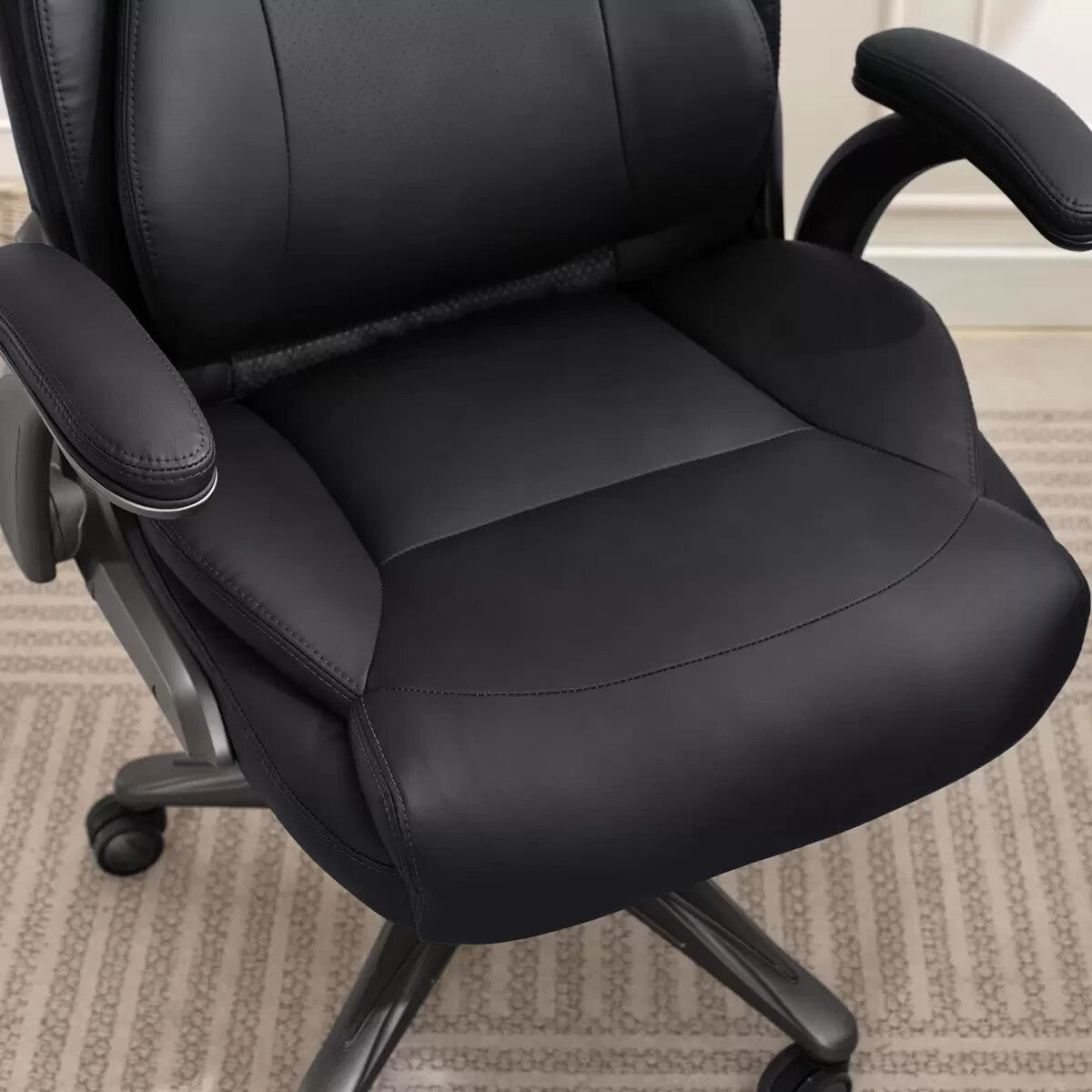 La-Z-Boy Air Lumbar Manager's Office Chair with Flip Up Arms, Black Ex-display