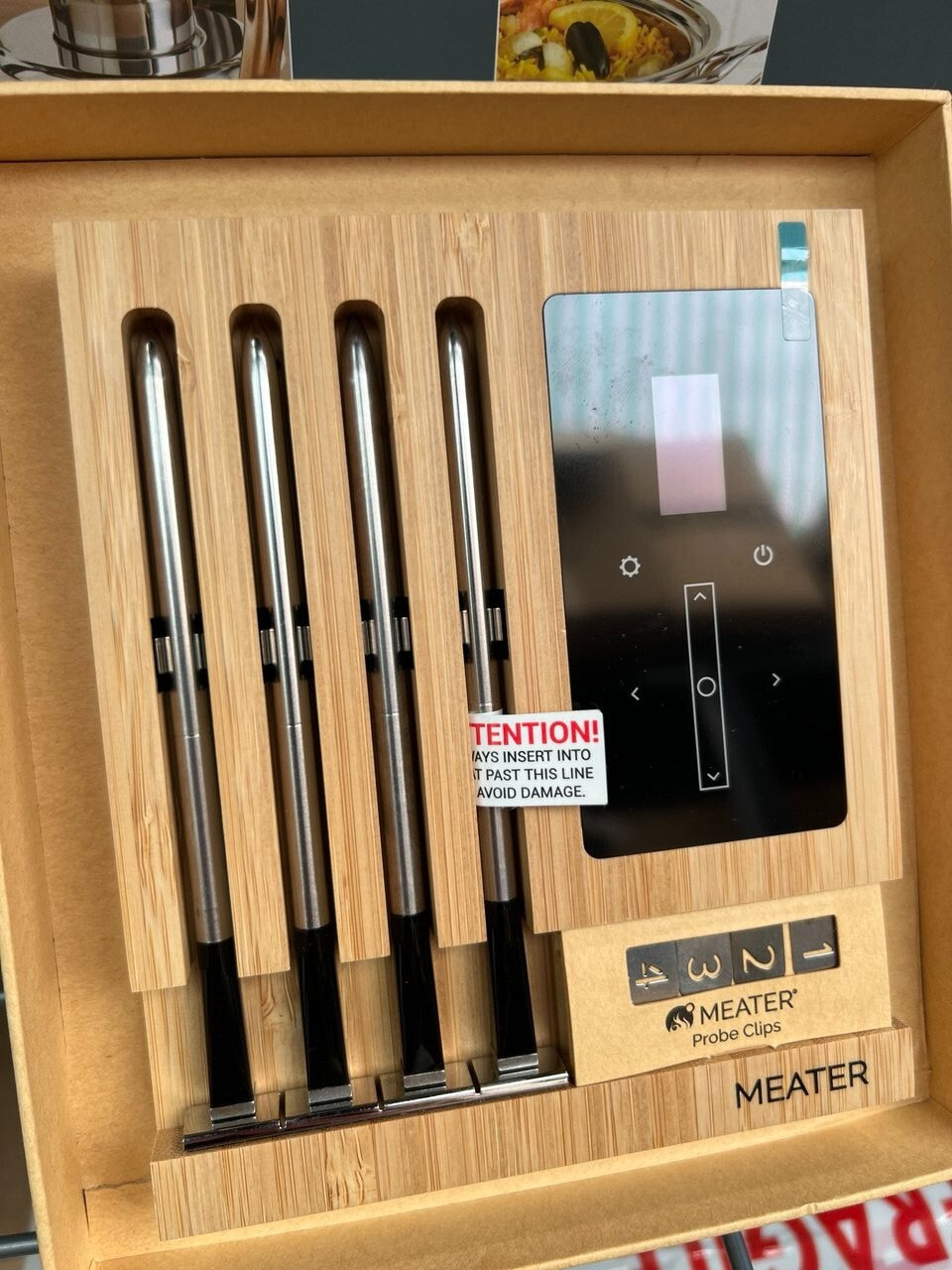 Meater Block 4 Probe Wireless Meat Thermometer great for BBQ, Grill, steak. Used