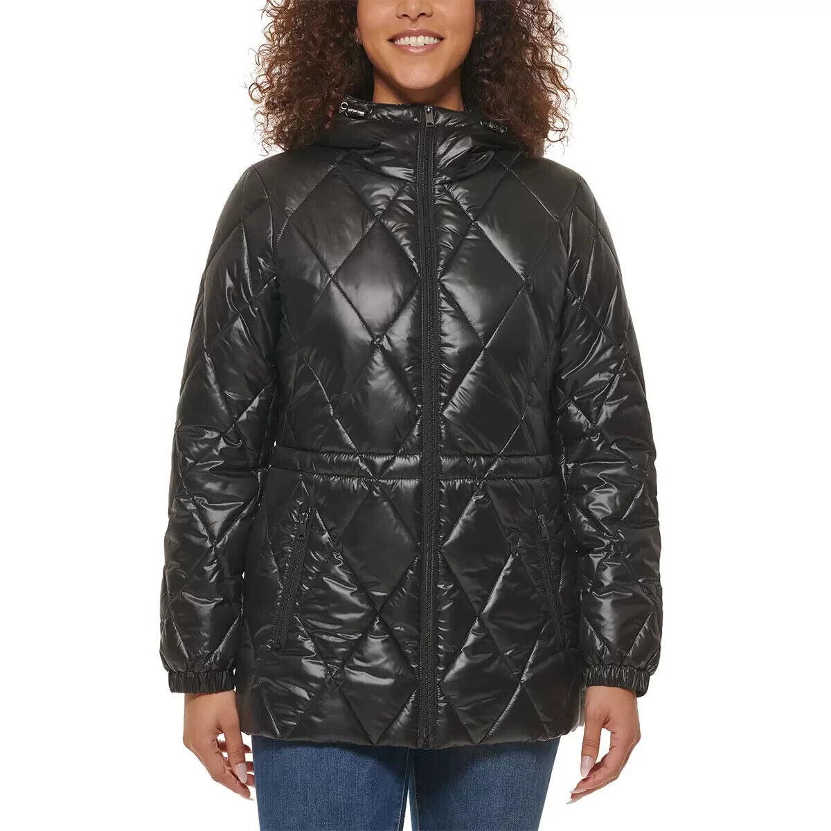 Andrew Marc Ladies Quilted Jacket in Black, Size S