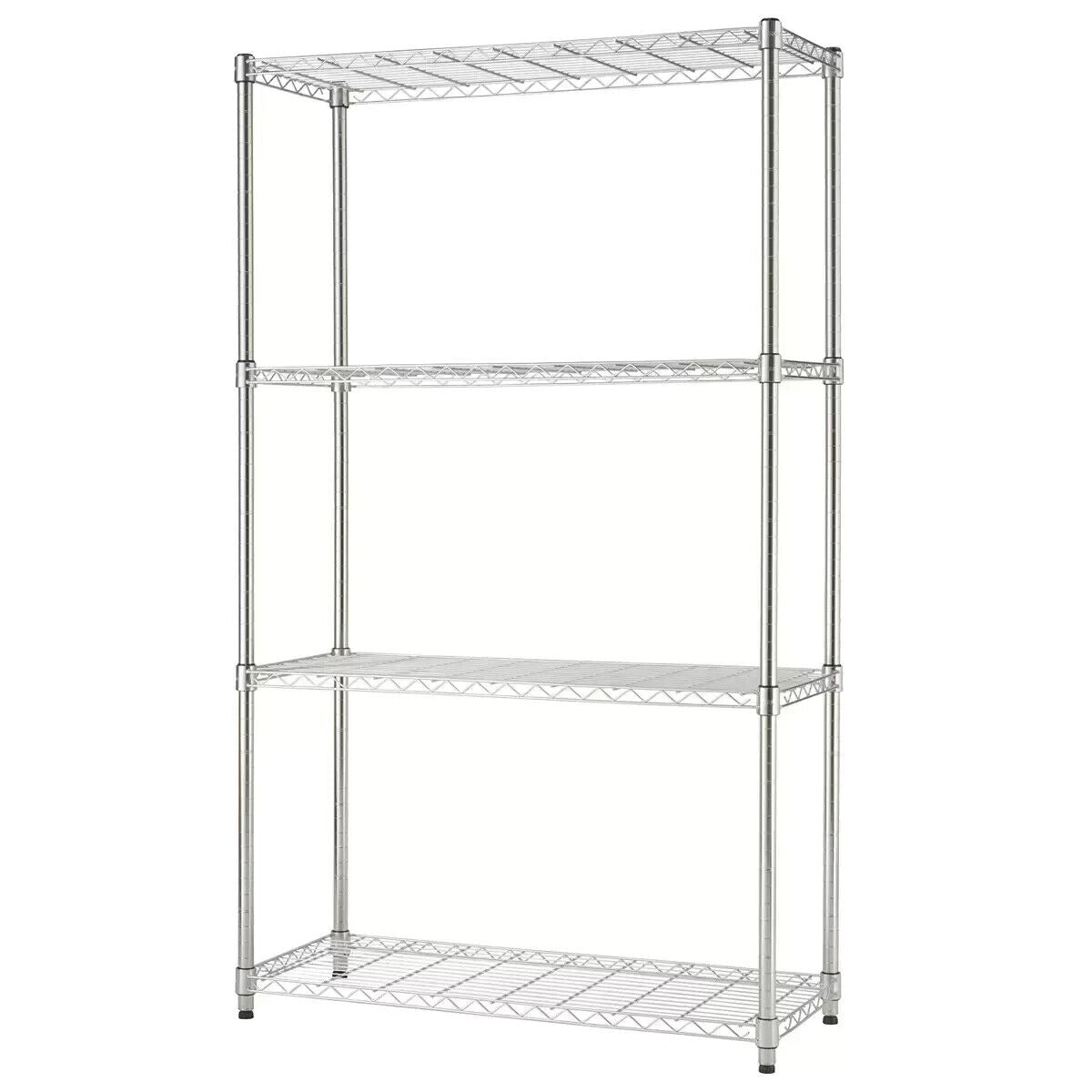 TRINITY EcoStorage™ 4-Tier 4.5ft x 3ft x 1.2ft (137 x 92 x 36cm) Chrome Storage