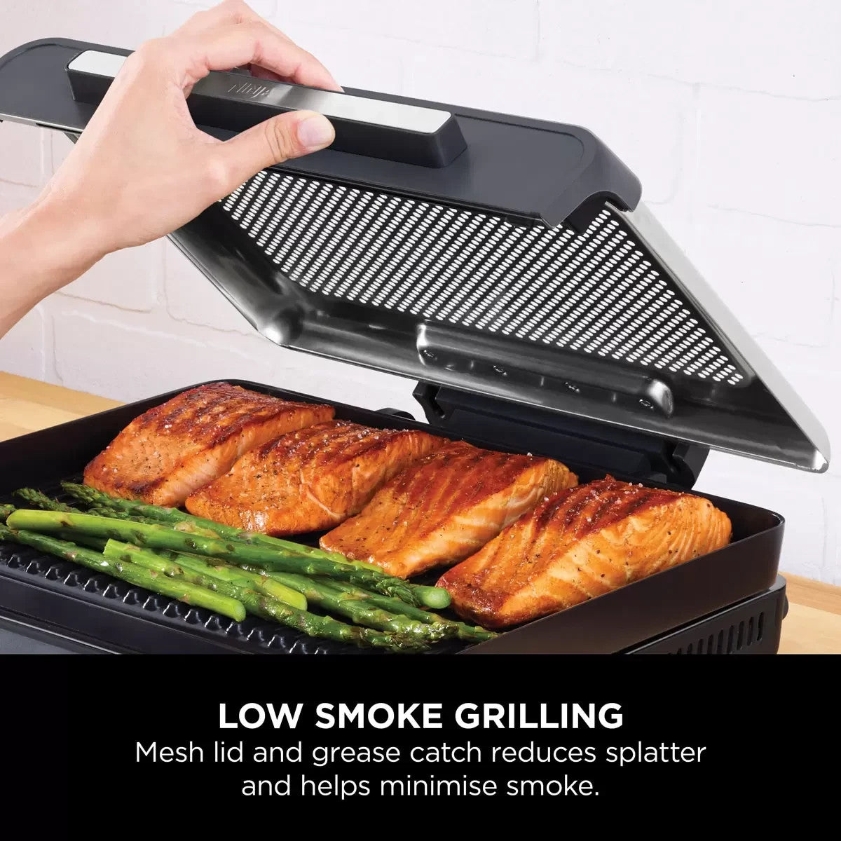 Ninja Sizzle Indoor Grill and Flat Plate Model GR101UK Black