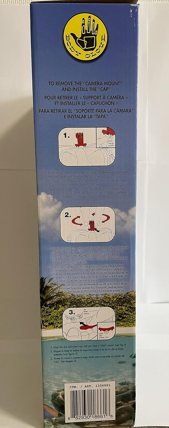 Body Glove Youth Snorkel Set Mesh Gear Bag Action Camera Ready GoPro Mount L/XL