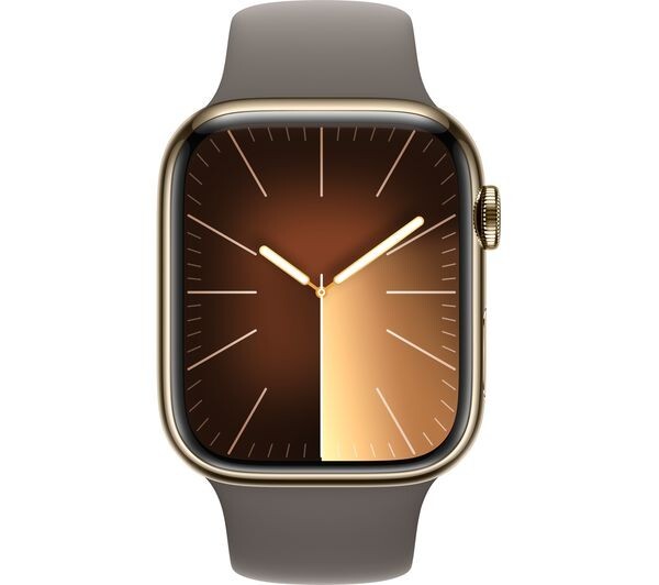 Apple Watch Series 9 Cellular 41 mm Gold St Steel Case Clay Sports band M/L