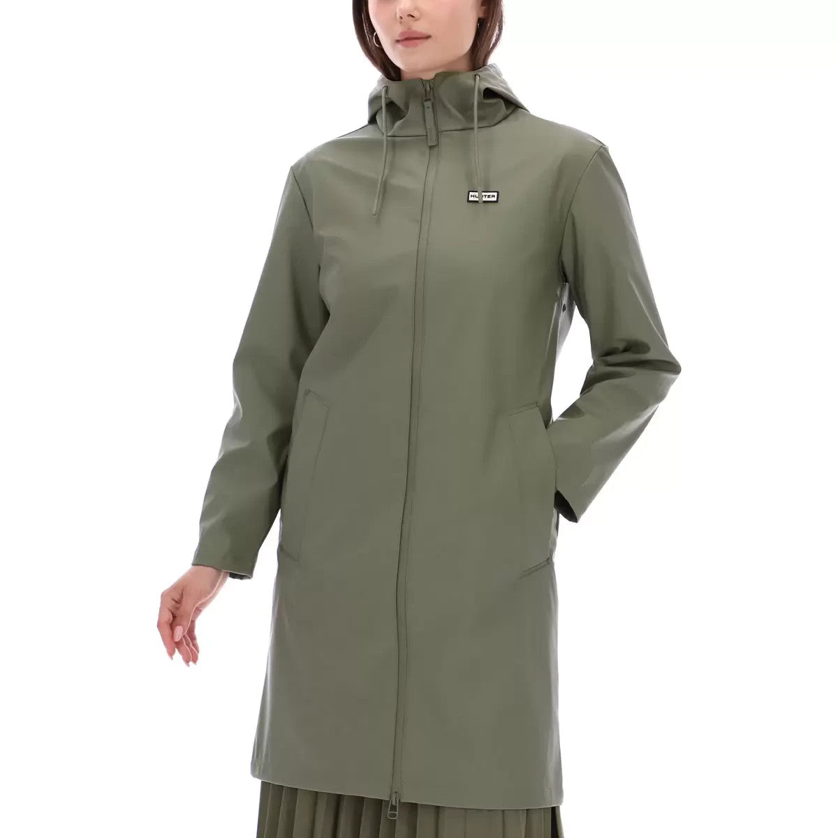 Hunter Women's Bay PU Raincoat Waterproof Windproof Green Medium