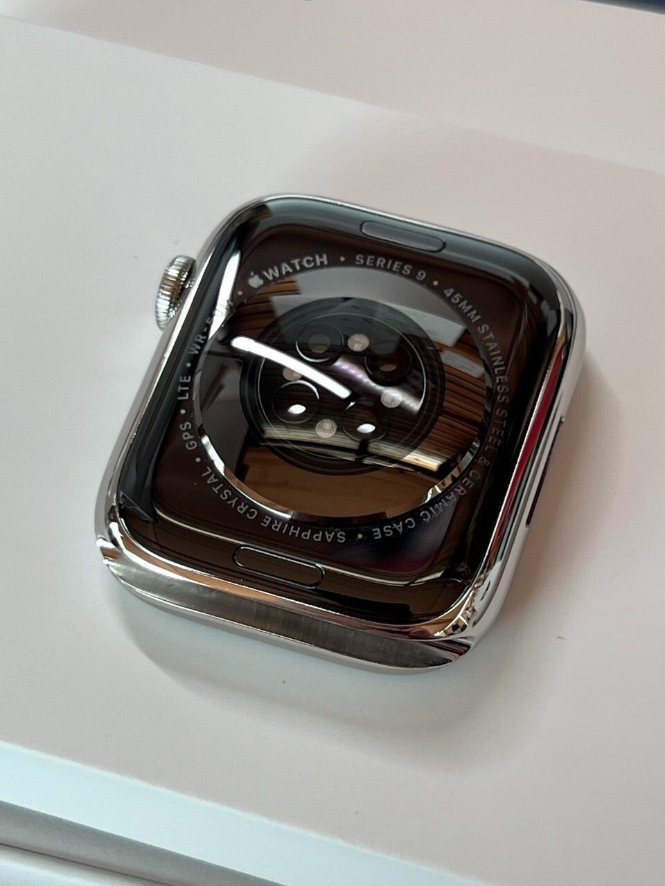APPLE Watch Series 9 Cellular 45 mm Silver Stainless Steel Case with Storm Blue