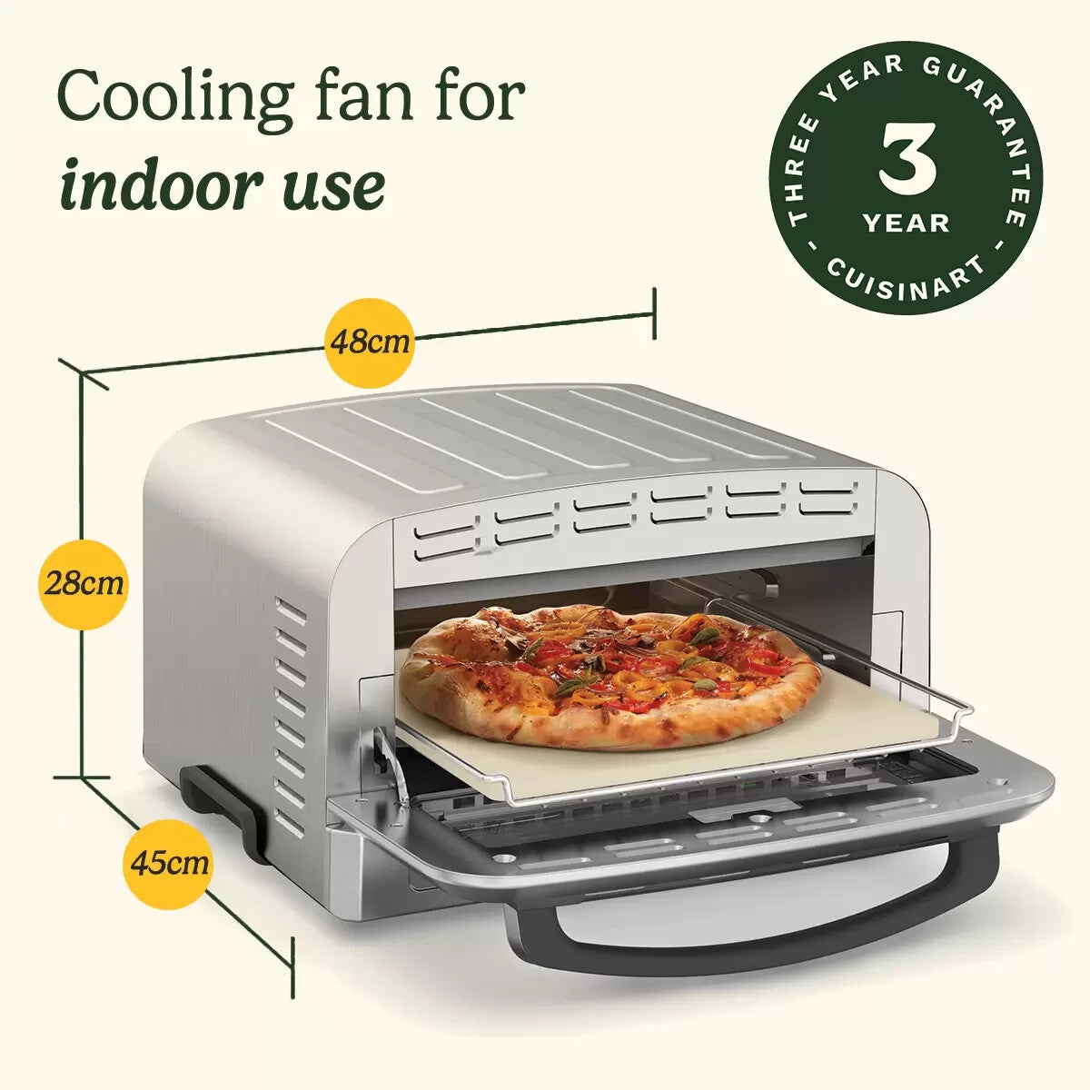 Cuisinart CPZ120U Indoor Silver Pizza Oven
