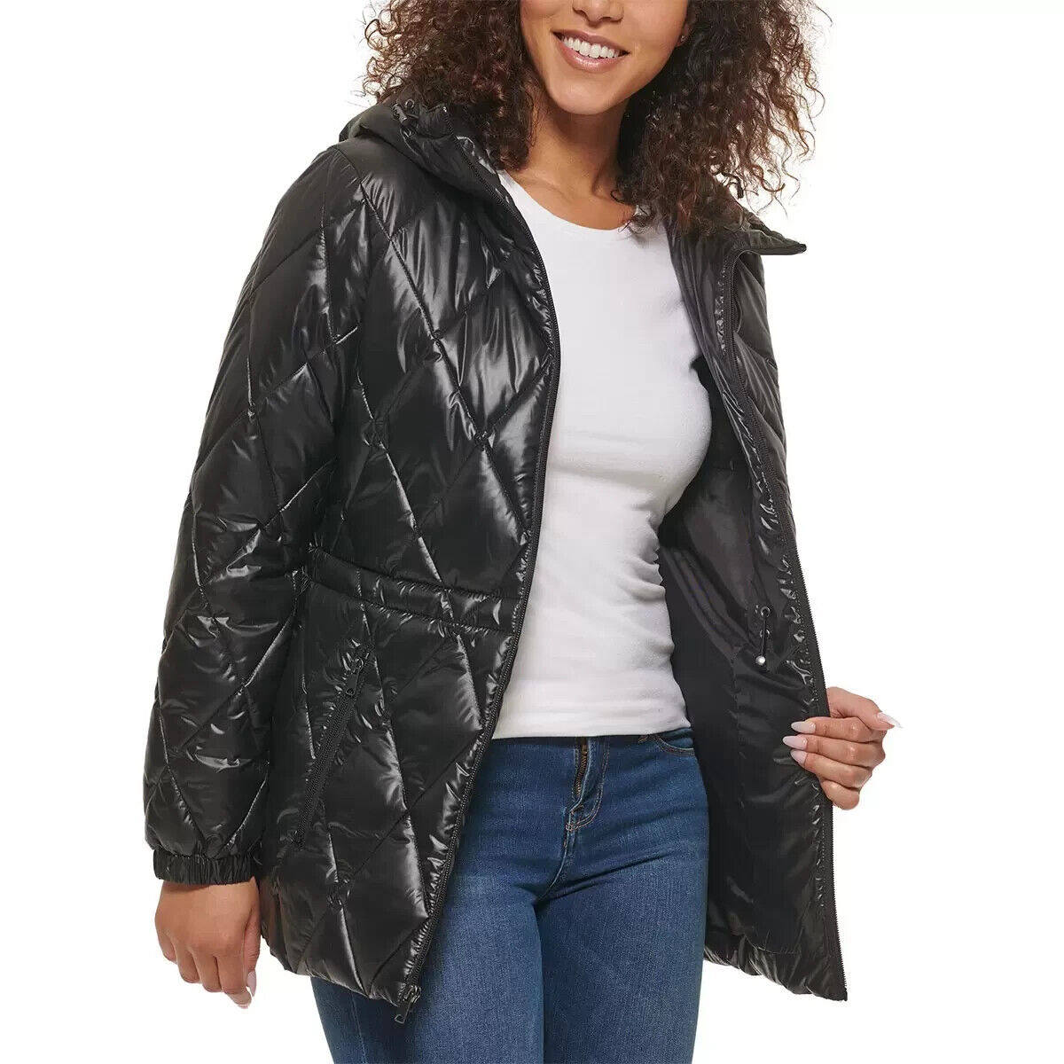 Andrew Marc Ladies Quilted Jacket in Black, Size S