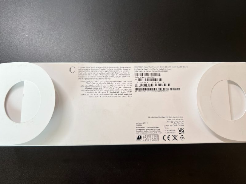 APPLE Watch Series 9 Cellular 45 mm Silver Stainless Steel Case with Storm Blue