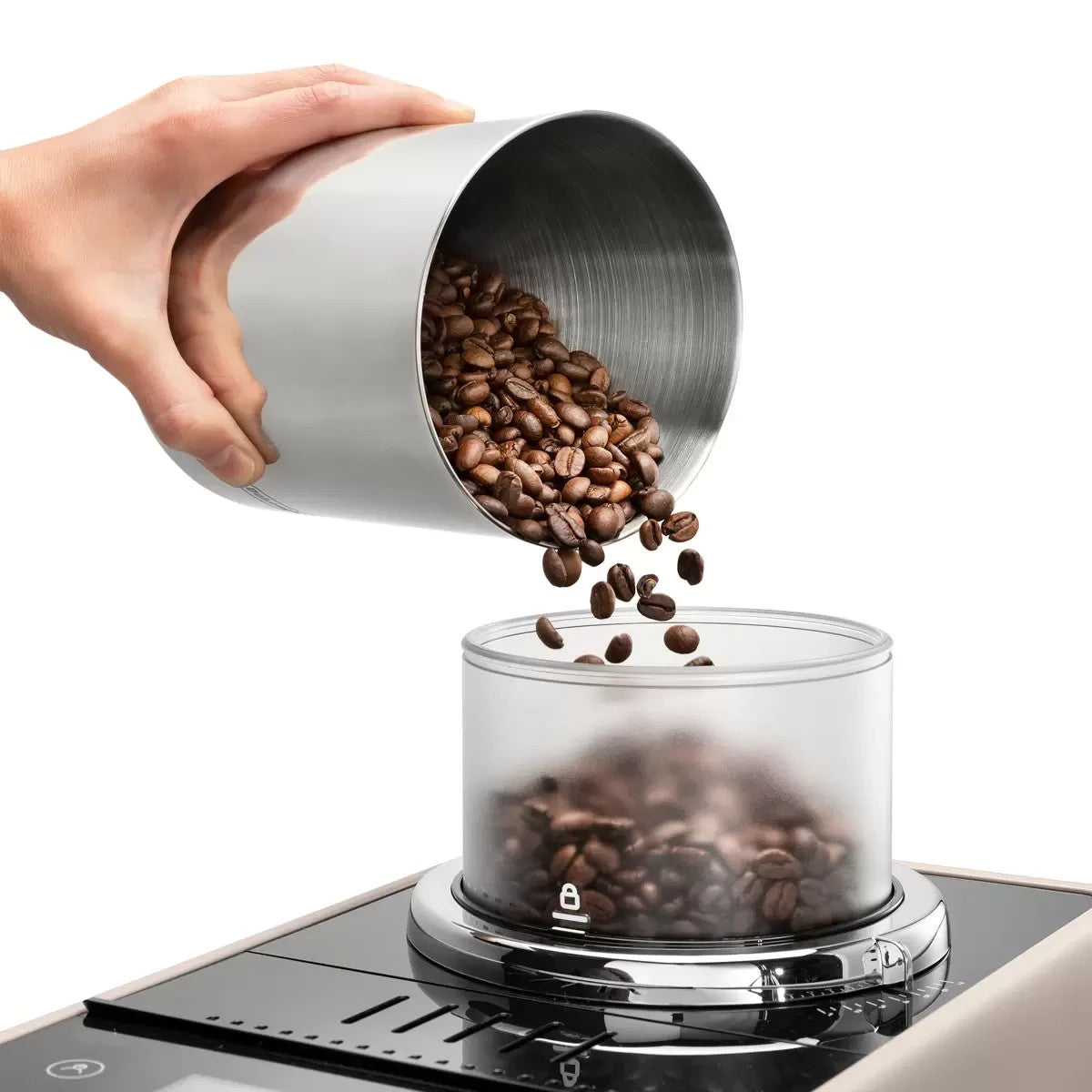 DeLonghi Rivelia Coffee Machine Bean-to-Cup in Beige EXAM450.55.BG De’longhi