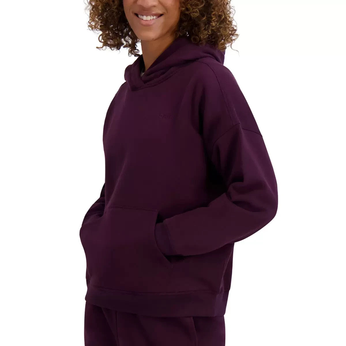 DKNY Sport Women's Fleece Hoodie in Purple, Large