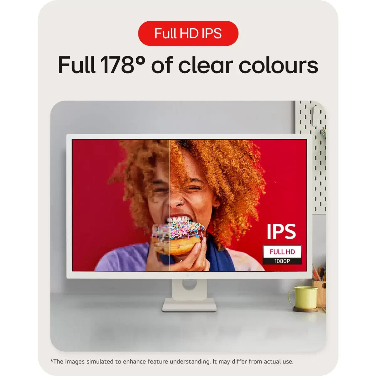 LG Smart Monitor 32 Inch Full HD 1080P, IPS Panel Smart TV Remote 32SR50F-W VAT
