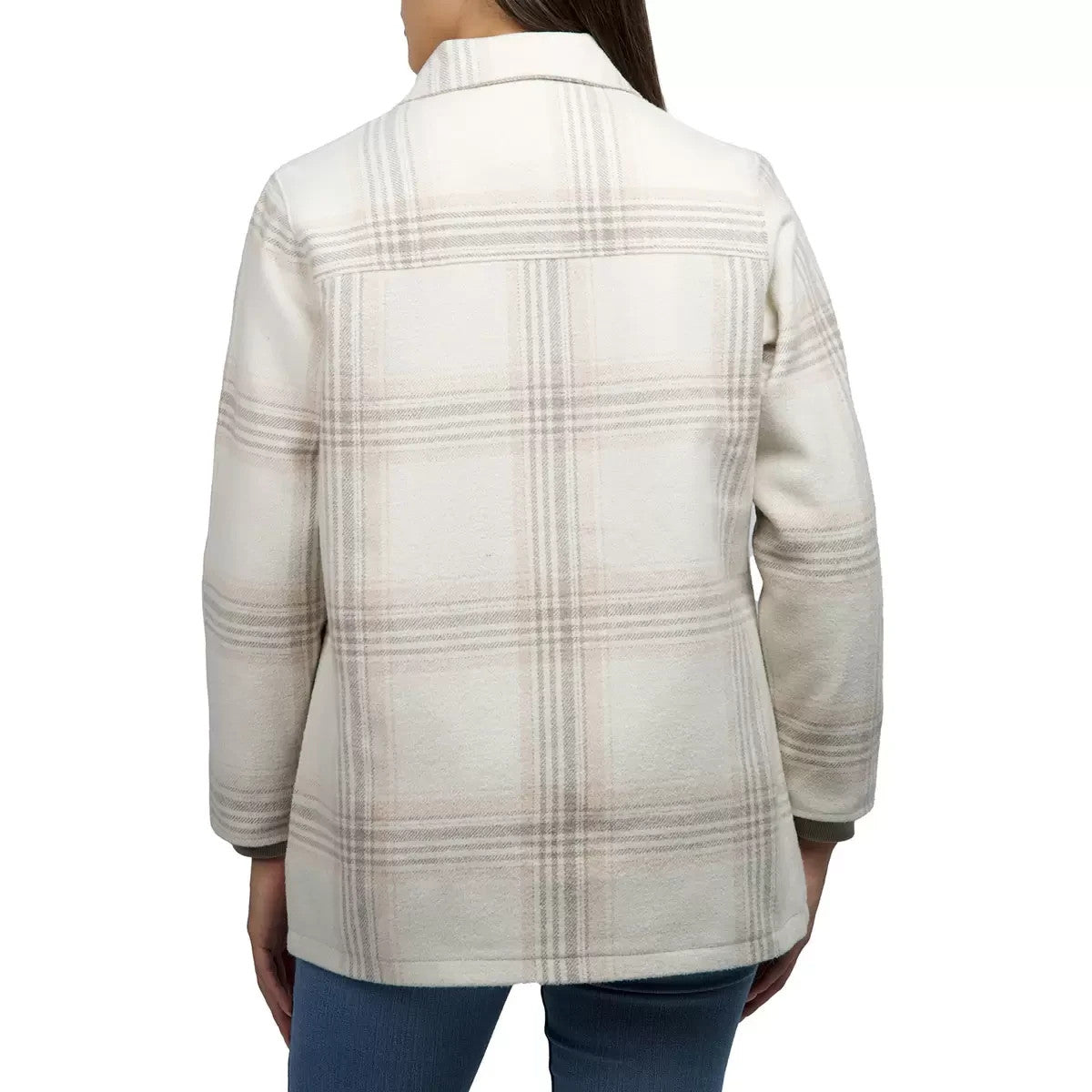 Jachs Women's Wool Blend Shacket in Cream, Medium