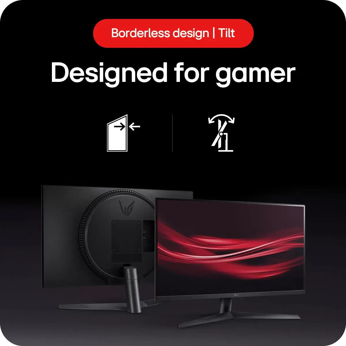 LG Ultragear 27 Inch Full HD 180Hz IPS Gaming Monitor, 27GS60F-B
