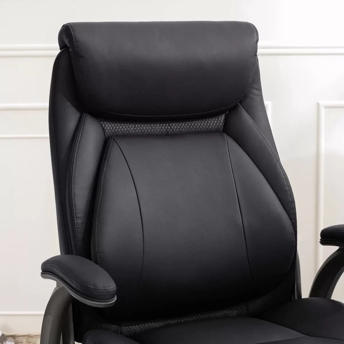 La-Z-Boy Air Lumbar Manager's Office Chair with Flip Up Arms, Black Ex-display