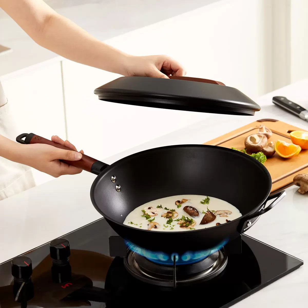 Sanho 32cm Iron Non Stick Wok
