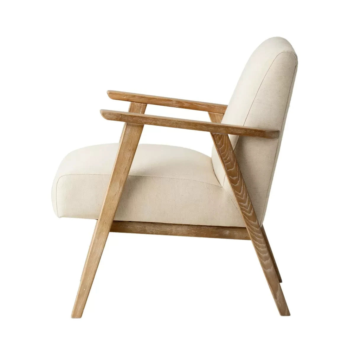 Gallery Neyland Natural Linen Armchair Chair Solid Wood ** Exdisplay