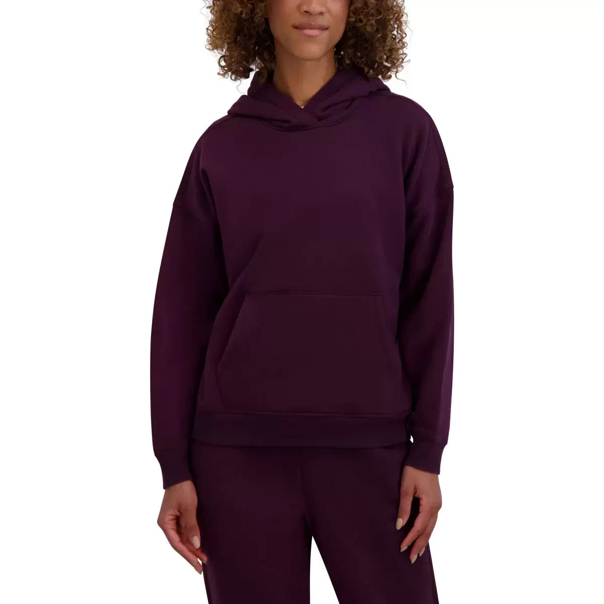 DKNY Sport Women's Fleece Hoodie in Purple, Large