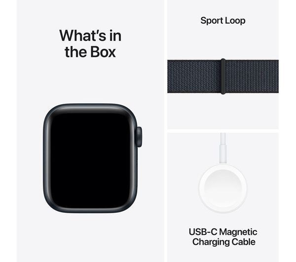 APPLE Watch SE - 44 mm Midnight Aluminium Case with Ink Sport Loop GPS VAT