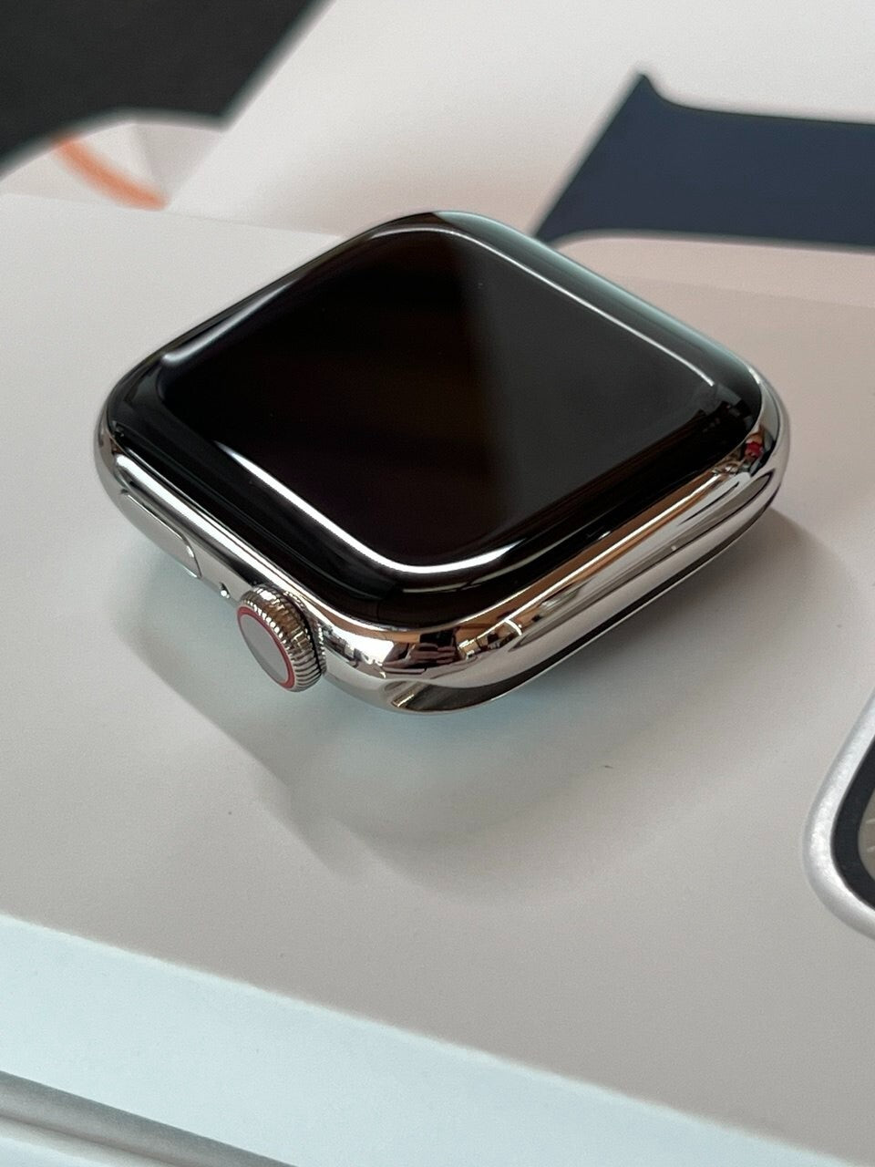 APPLE Watch Series 9 Cellular 45 mm Silver Stainless Steel Case with Storm Blue