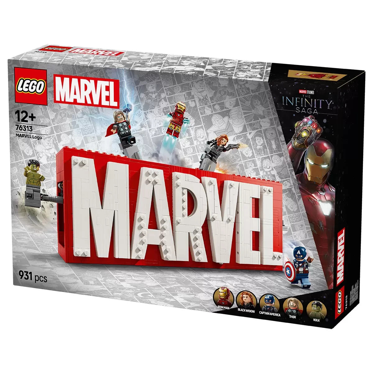 LEGO Superheroes MARVEL Logo & Minifigures - Model 76313