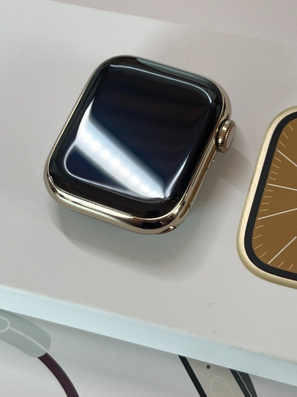 Apple Watch Series 9 Cellular 41 mm Gold St Steel Case Clay Sports band M/L