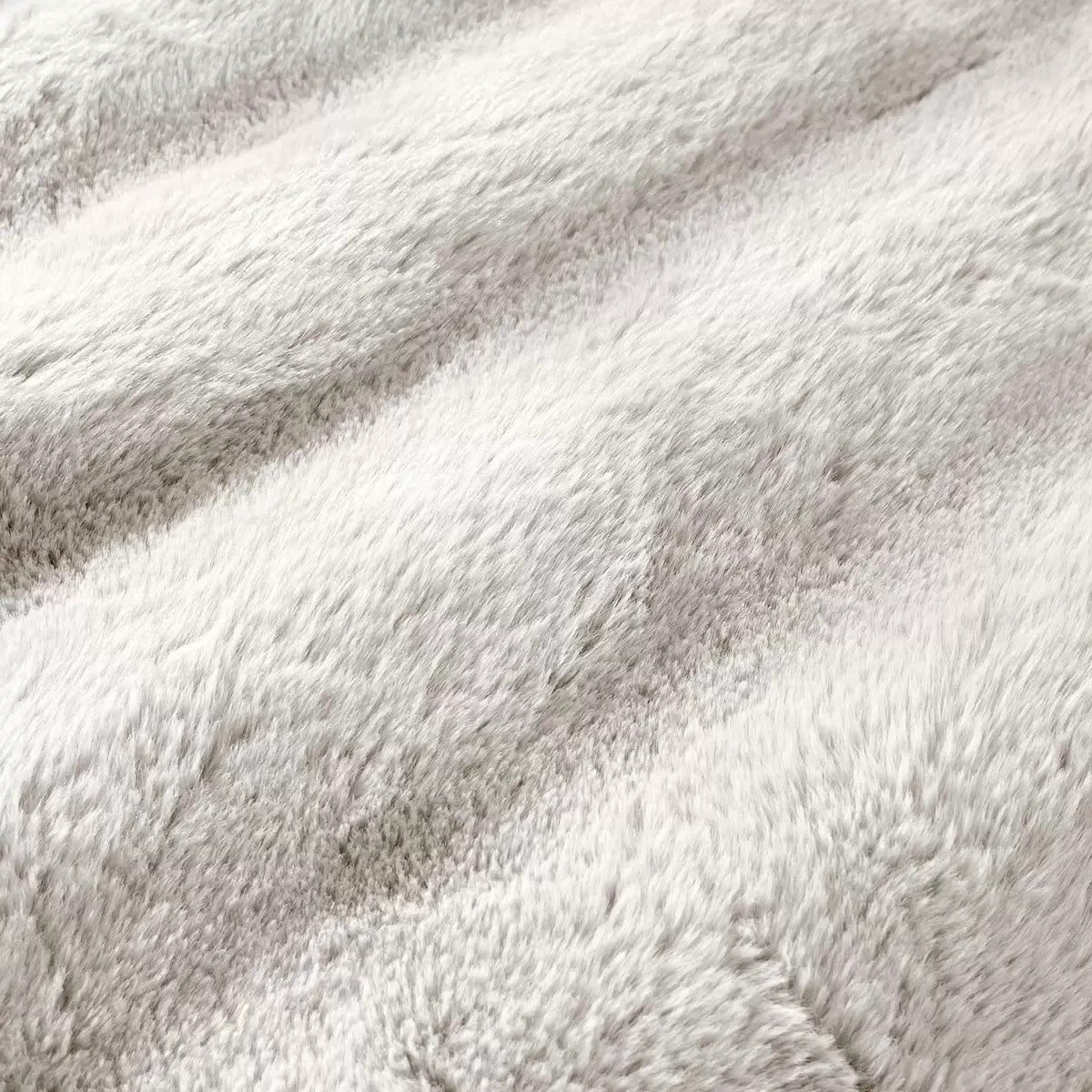 Faux Rabbit Fur Blanket in Ivory, 234 x 249 cm