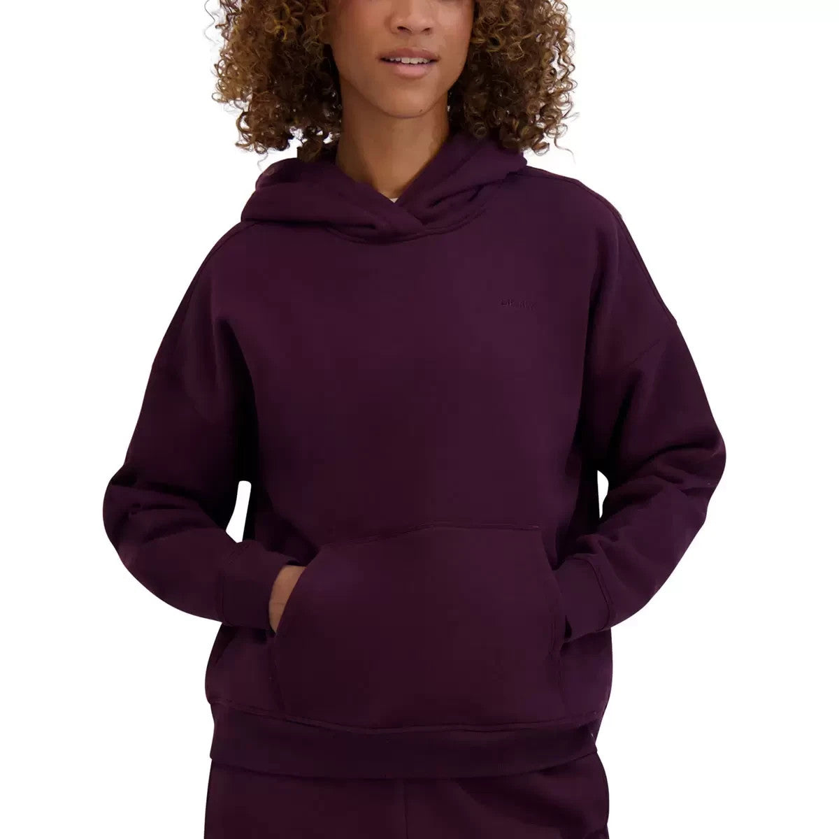 DKNY Sport Women's Fleece Hoodie in Purple, Large