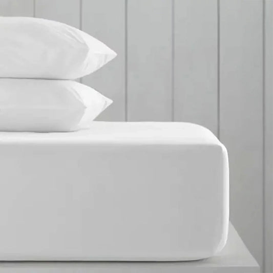 Hotel Signature Double 300 Thread Count Fitted Sheets 2 Pack, White, Deep
