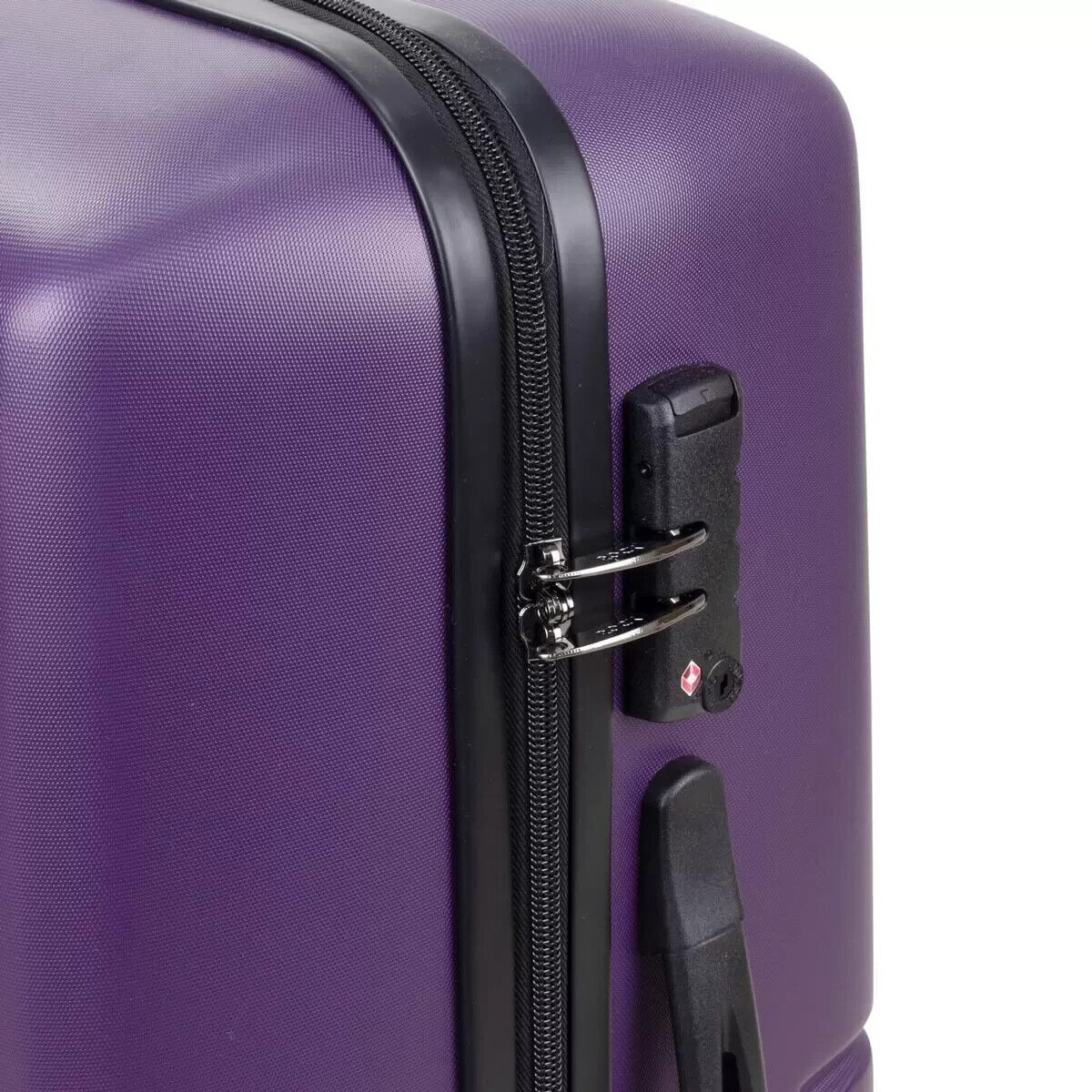 Rock Byron 3 Piece Hardside Luggage Suitcase Set in Purple - Ex-display
