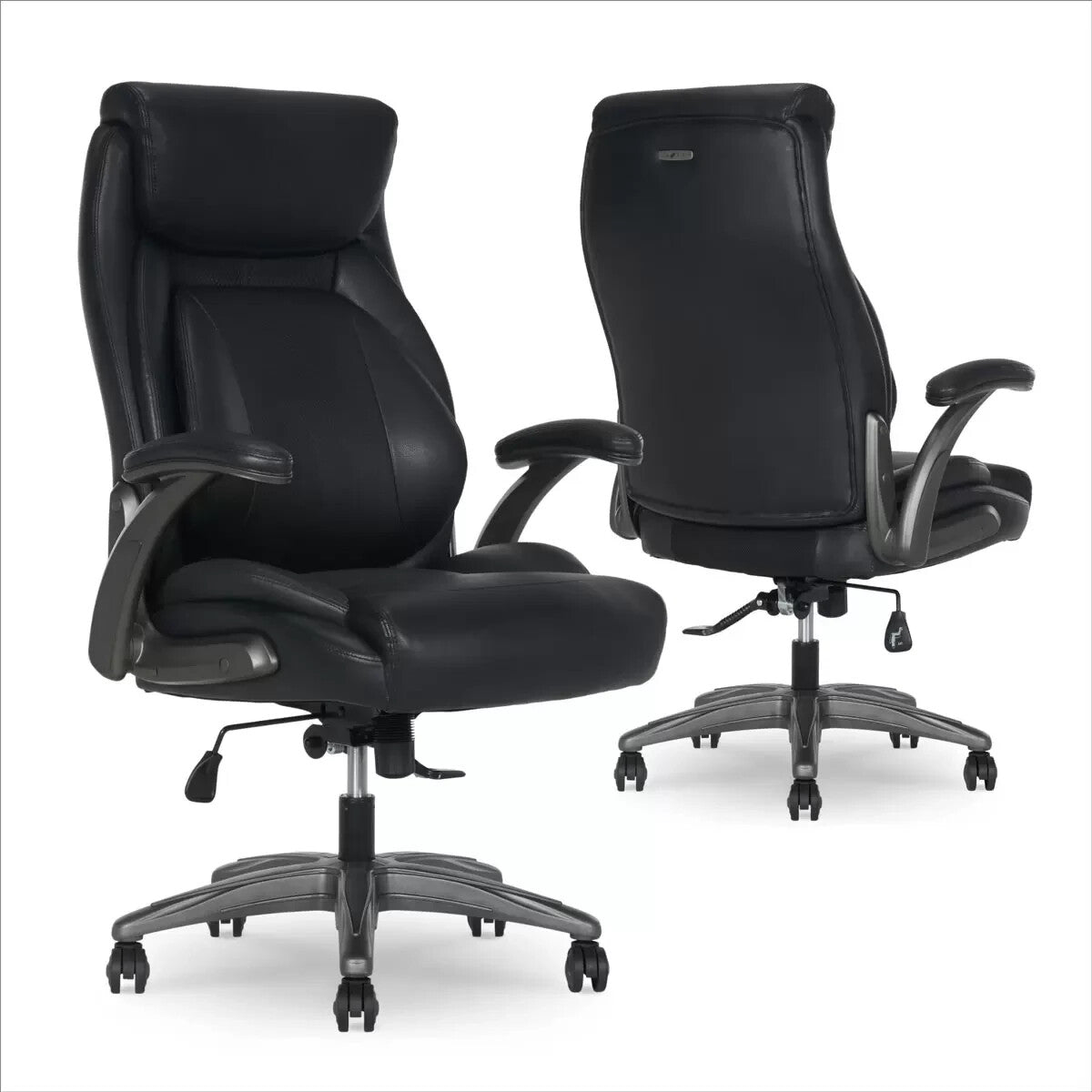 La-Z-Boy Air Lumbar Manager's Office Chair with Flip Up Arms, Black Ex-display