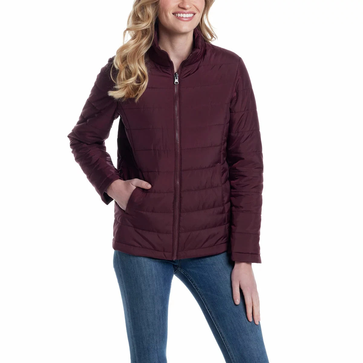 Weatherproof Women's 3 in 1 Systems Jacket in Burgundy, Small