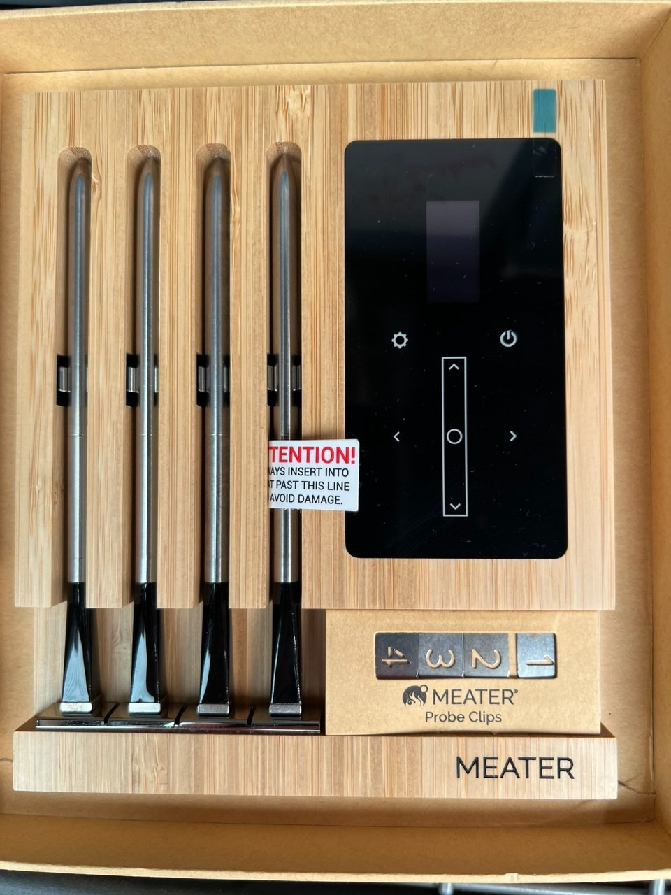 Meater Block 4 Probe Wireless Meat Thermometer great for BBQ, Grill, steak. Used