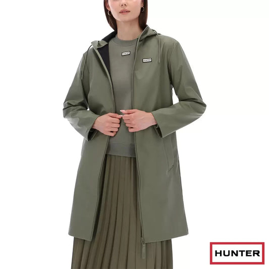 Hunter Women's Bay PU Raincoat Waterproof Windproof Green Medium