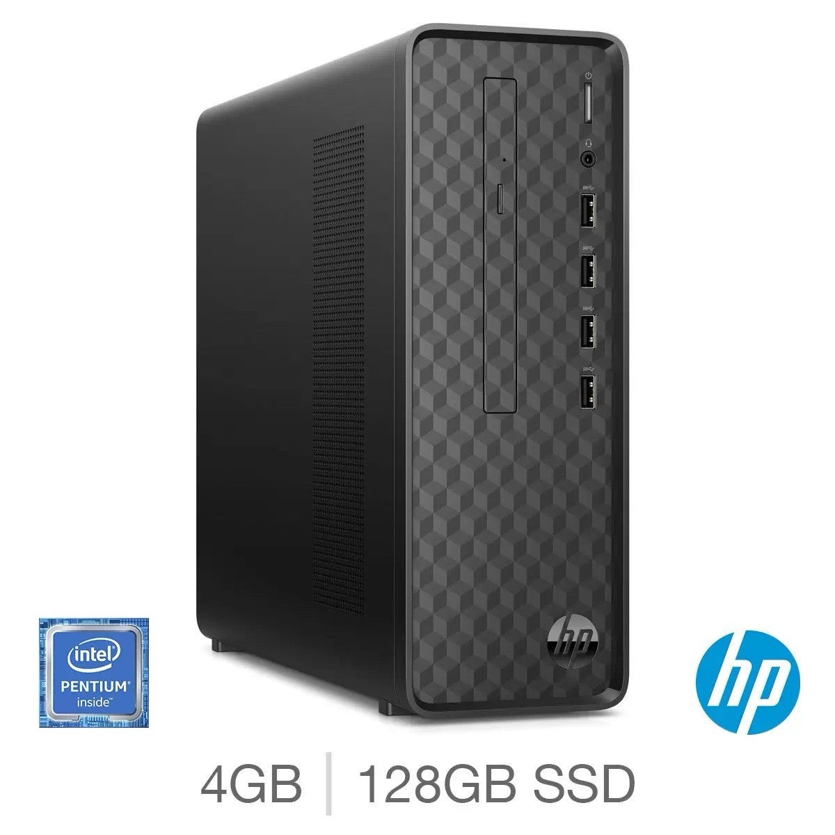 HP S01-aF2000na Pentium 4GB 128GB Desktop PC VAT Black
