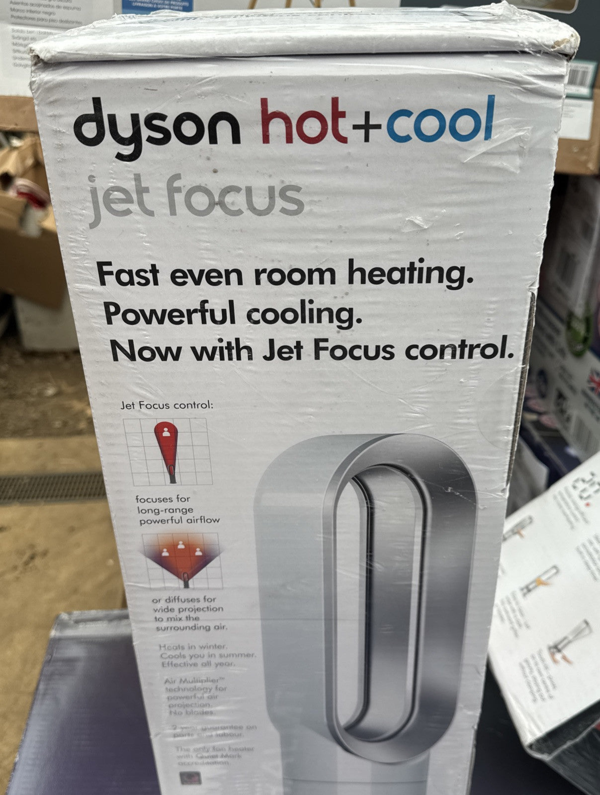 NEW Dyson AM09 Hot and Cool Tower Fan - White/Silver Sealed