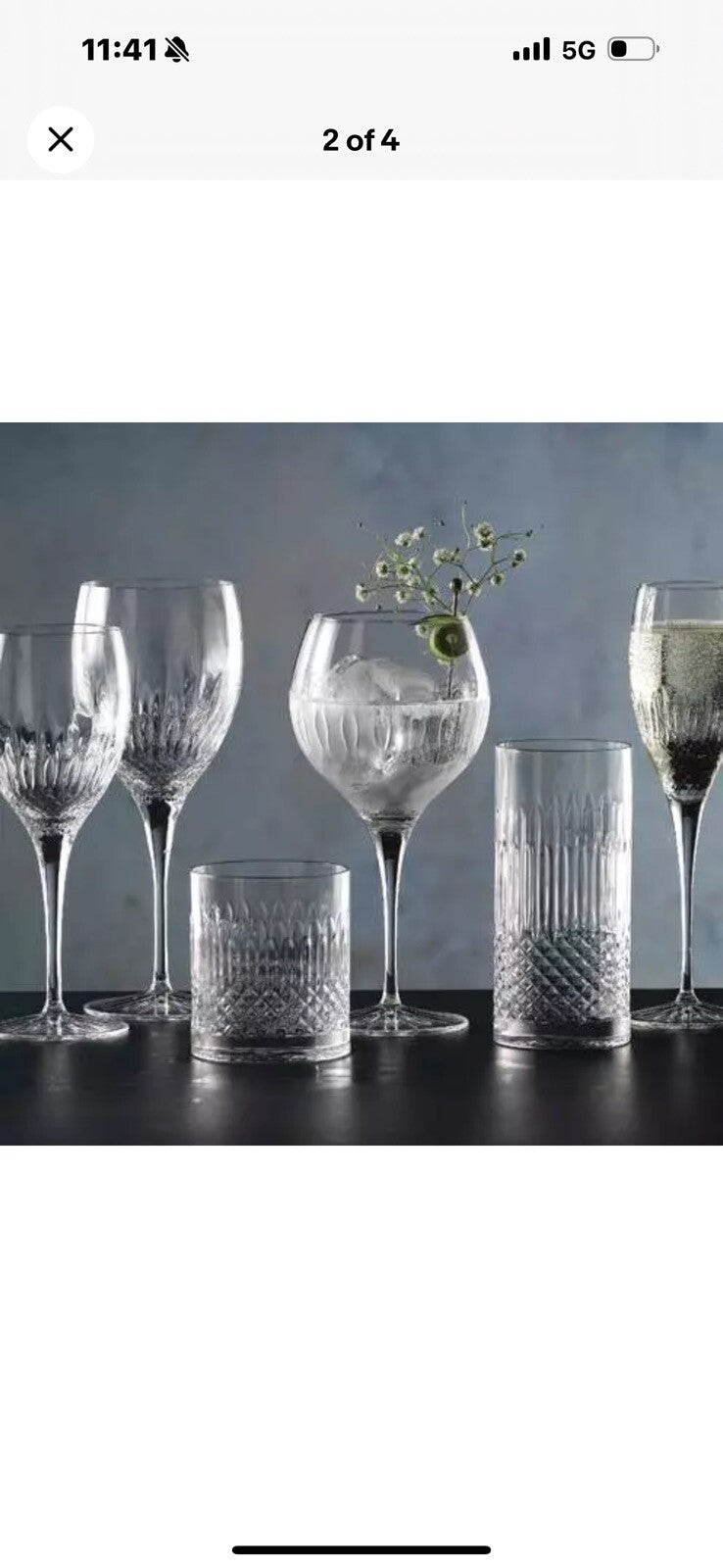 Luigi Bormioli Diamante DOF Glasses Durable Dishwasher Safe - 3 Pack - 380ml