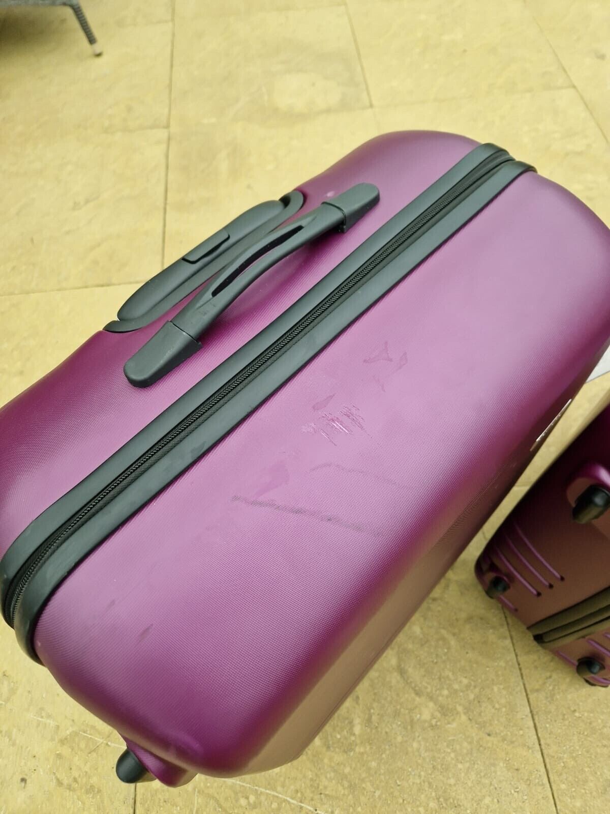 Rock Byron 3 Piece Hardside Luggage Suitcase Set in Purple - Ex-display