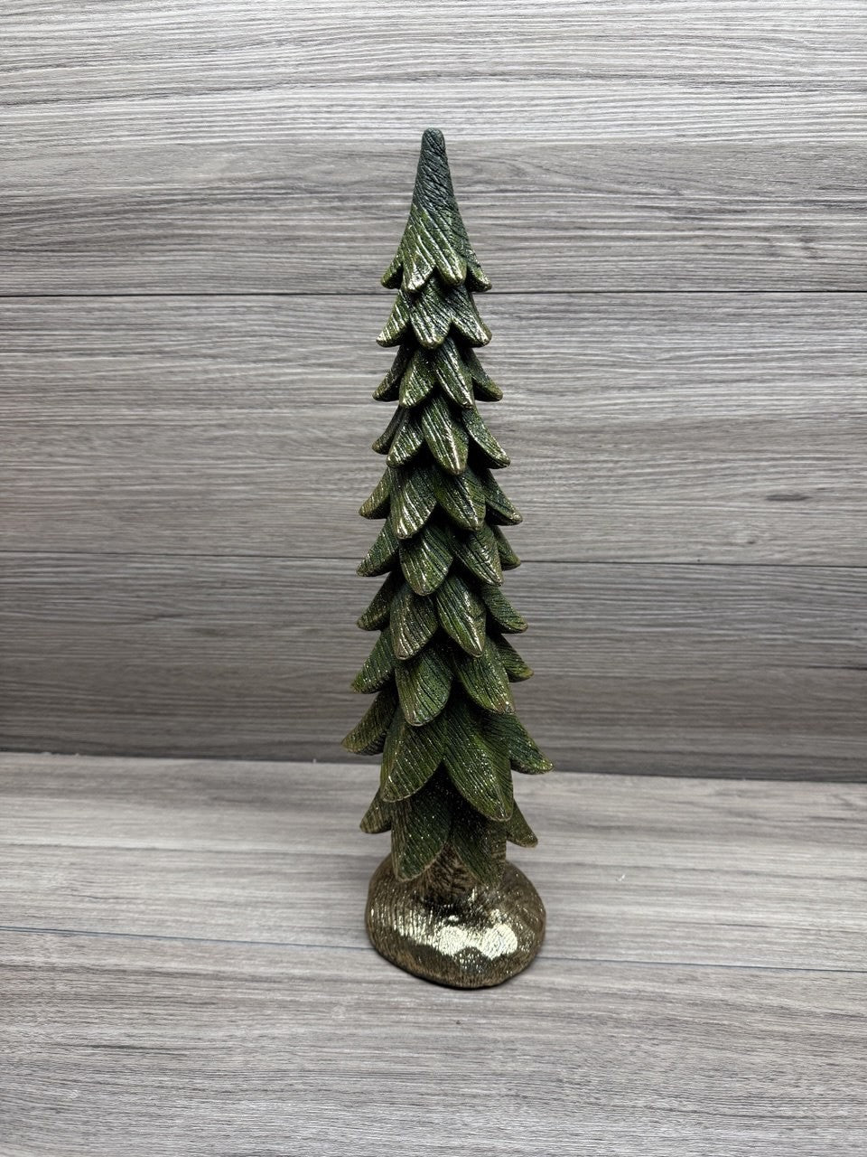 Decorative Deer Family with Trees 5 Piece White/Gold