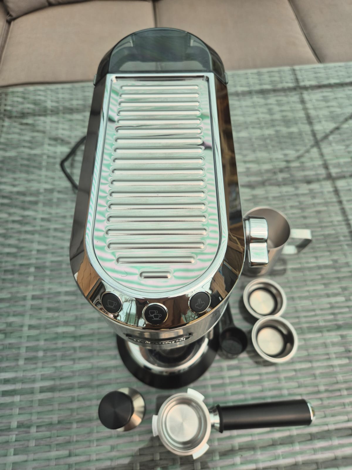 De'Longhi Dedica Arte Espresso Coffee Machine (EC885.M) In Silver