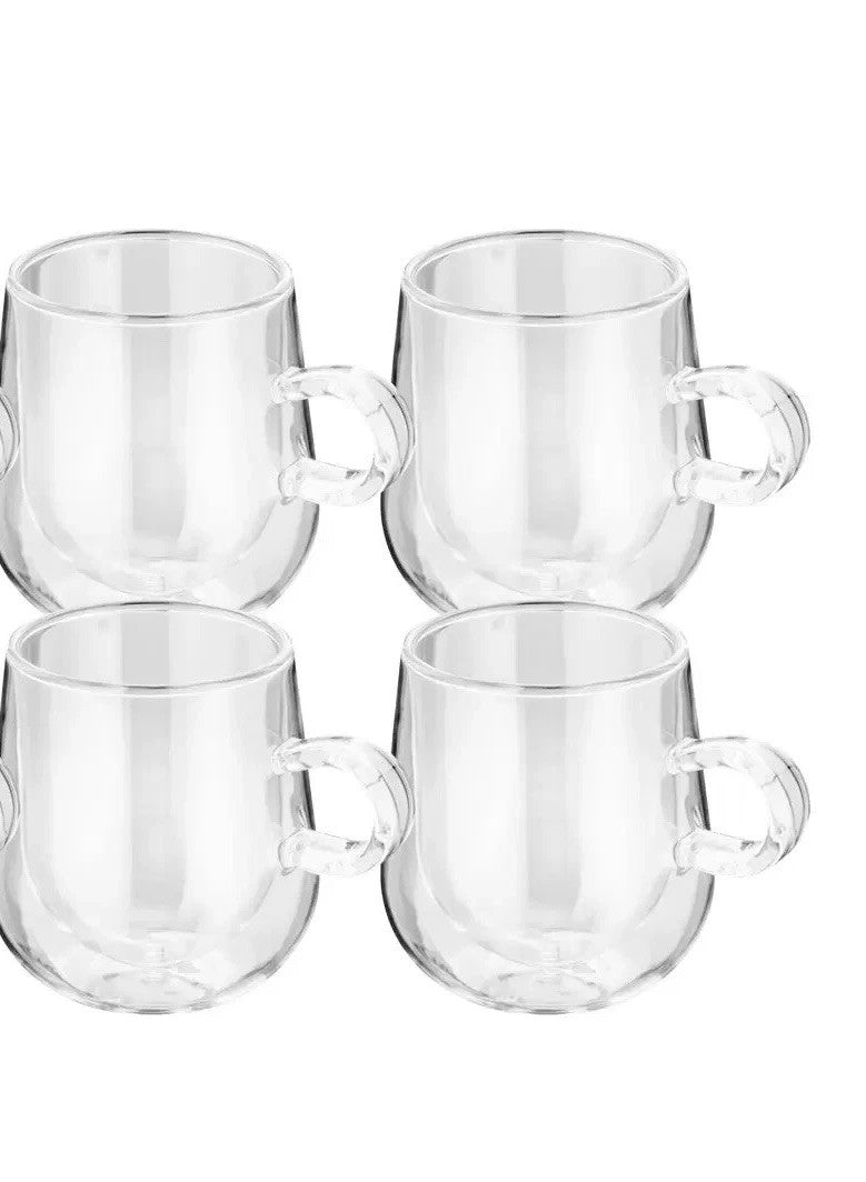 Judge Double Walled Latte Glass Set, 275ml, 4 Pack
