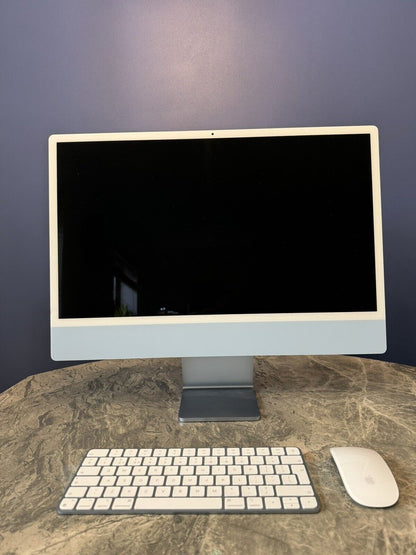 Apple iMac 2023, Apple M3 Chip, 8C CPU, 8C GPU, 8GB RAM, 256GB SSD, 24” Blue