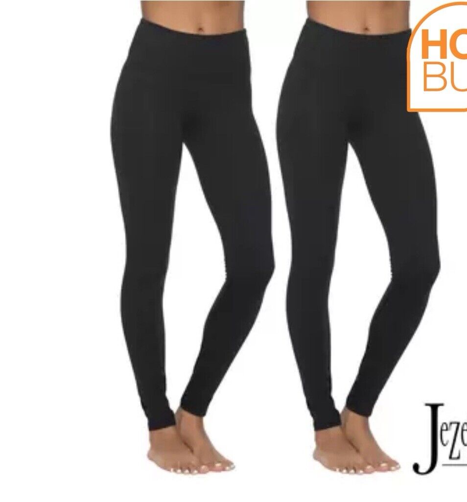 Jezebel 2 Pack Sueded Lightweight Legging - Medium - Black - New