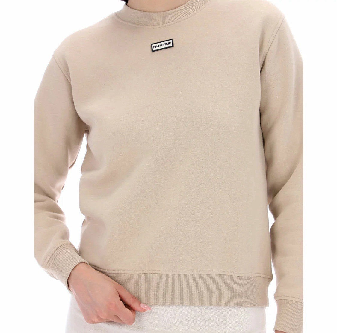 Hunter Women's Crewneck Sweater In Taupe, Large