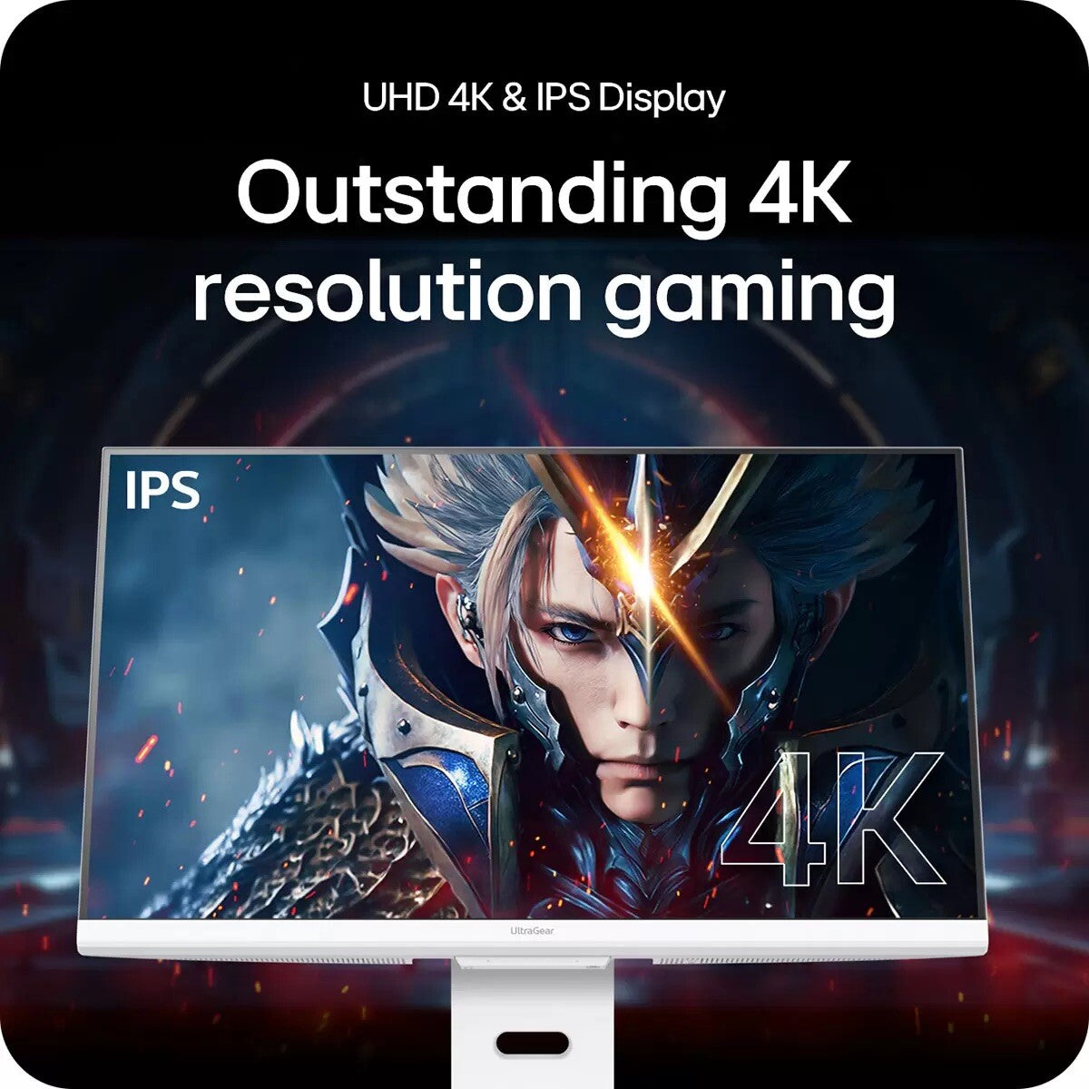LG UltraGear 32 Inch 4K Ultra HD 144Hz IPS Smart Gaming Monitor, 32G810SA-W VAT