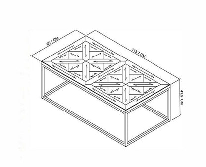 Bentley Designs Greenwich Rustic Oak & Peppercorn Coffee Table. *1